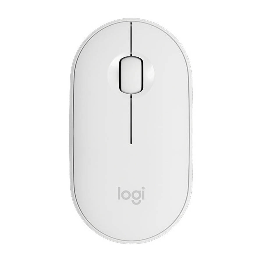 Logitech Pebble Cobblestone Shape Thin 3-keys 1000DPI Mute Wireless Bluetooth Optical Mouse, Wire...
