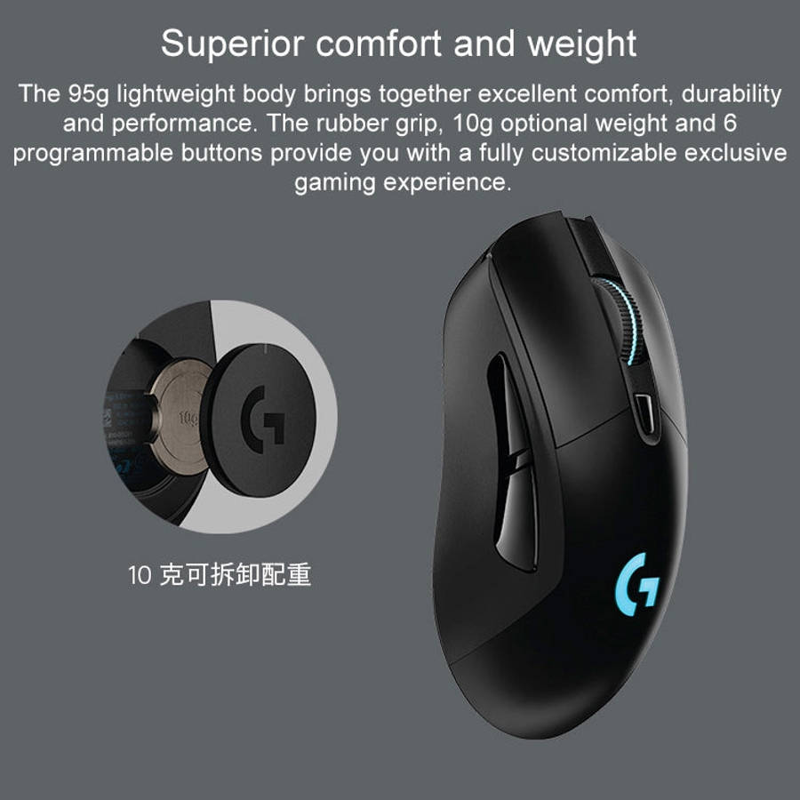 Logitech G703 LIGHTSPEED 16000 DPI 6 Programmable Buttons HERO 16K Sensor RGB Backlight Wireless ...