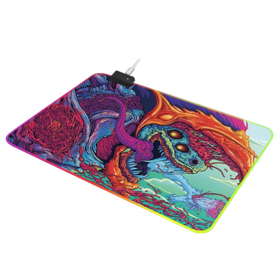 Computer Monster Pattern Illuminated Mouse Pad, Size: 35 x 25 x 0.4cm, 35 x 25 x 0.4cm