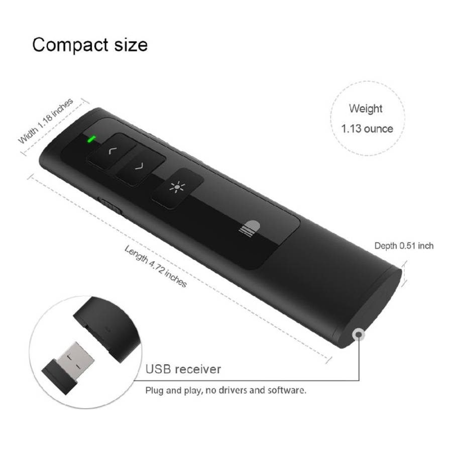 Doosl DSIT013 2.4GHz Rechargeable PowerPoint Presentation Remote Control Multi-functional Laser P...