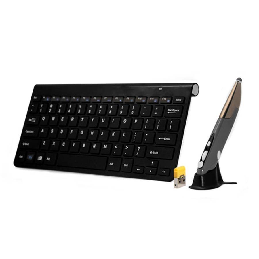 KM-909 2.4GHz Wireless Multimedia Keyboard + Wireless Optical Pen Mouse with USB Receiver Set for...