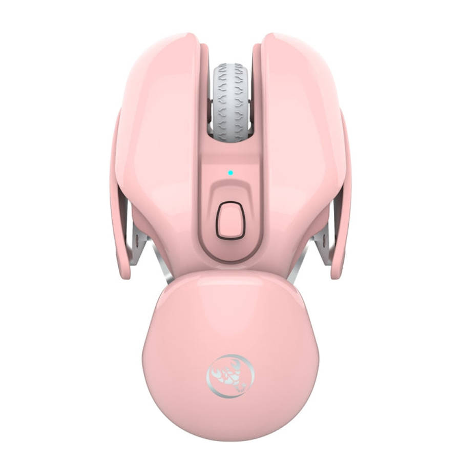 HXSJ T37 2.4GHz 1600dpi 3-modes Adjustable Wireless Mute Mouse, T37 Pink