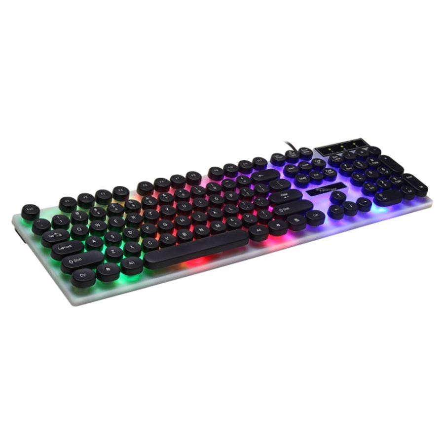 Chasing Leopard G21 USB 104-keys Waterproof Floating Round Punk Keycap Colorful Backlight Mechani...