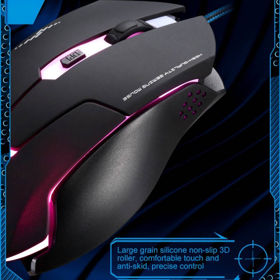 Chasing Leopard T7 USB 6-keys 2400DPI Three-speed Adjustable Backlight Wired Optical Gaming Mouse...
