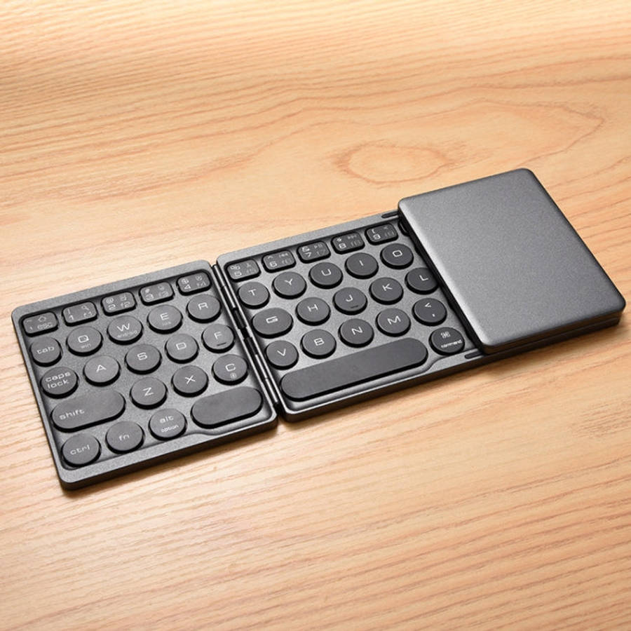 GK408 Three-fold Rechargeable Wireless Bluetooth Keyboard with Touchpad, Support Android / IOS / ...