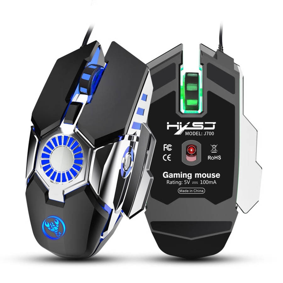 HXSJ J700 Colorful Lighting Programmable E-sports Gaming Wired Mouse, J700