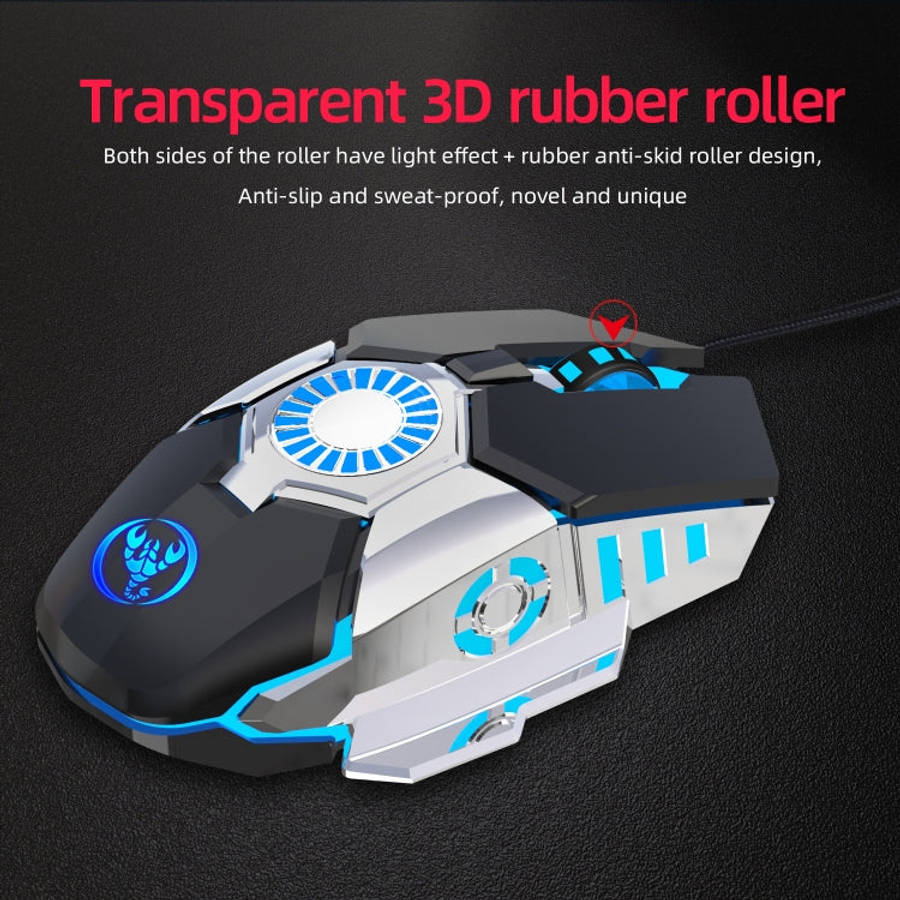 HXSJ J700 Colorful Lighting Programmable E-sports Gaming Wired Mouse, J700