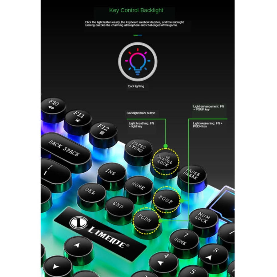 TX300 Mechanical Feel Backlight Punk Wired Keyboard Mouse Set