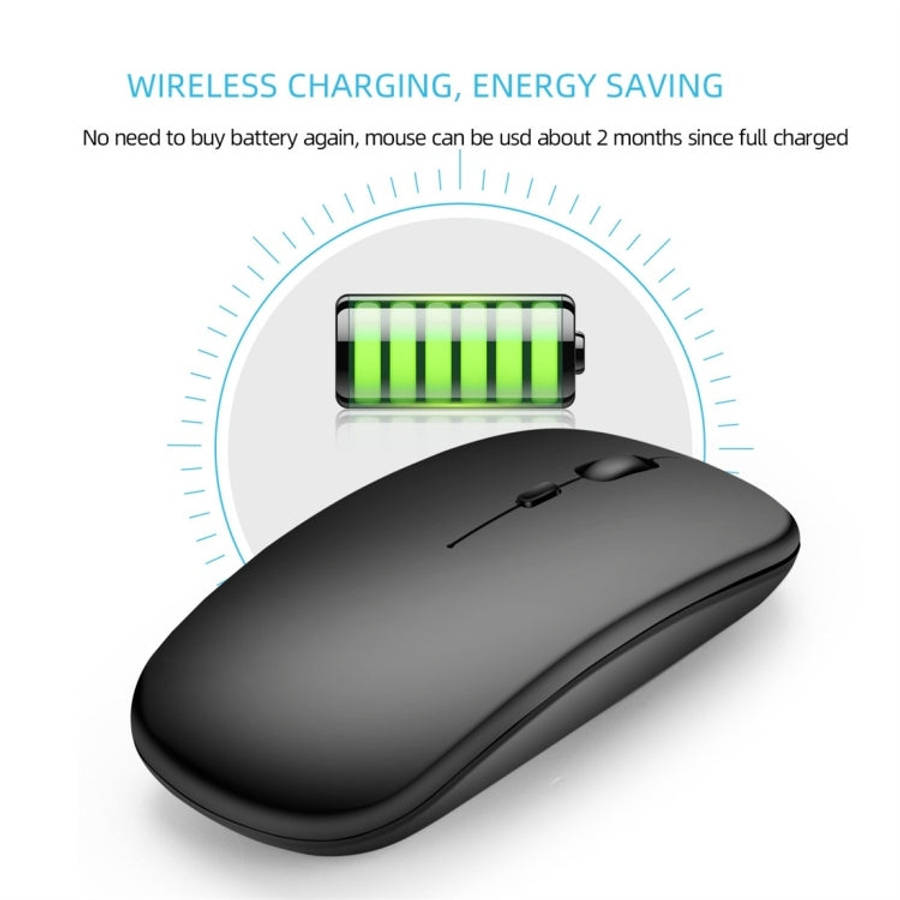 HXSJ M90 2.4GHz Ultrathin Mute Rechargeable Dual Mode Wireless Bluetooth Notebook PC Mouse