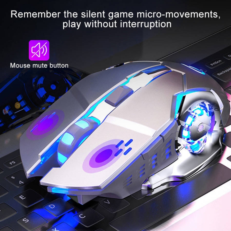YINDIAO A4 2.4GHz 1600DPI 3-modes Adjustable Rechargeable Wireless Silent Gaming Mouse (Star Blac...
