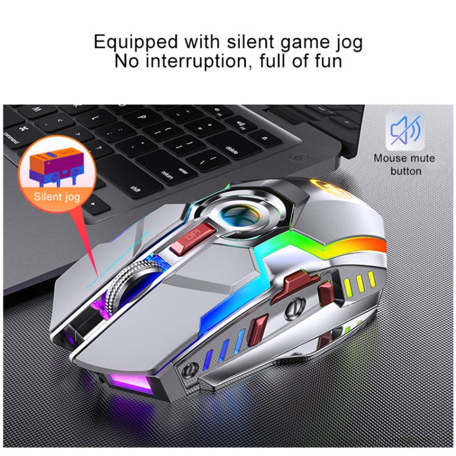 YINDIAO A5 2.4GHz 1600DPI 3-modes Adjustable Rechargeable RGB Light Wireless Silent Gaming Mouse