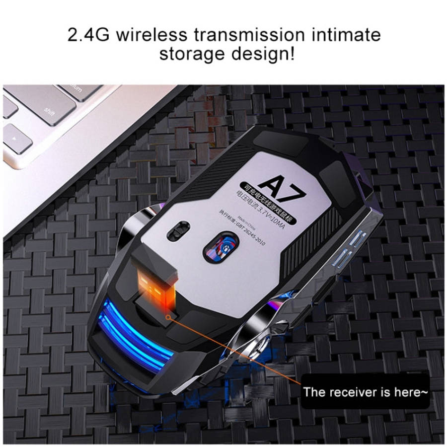 YINDIAO A7 2.4GHz 1600DPI 3-modes Adjustable 7-keys Rechargeable RGB Light Wireless Silent Gaming...