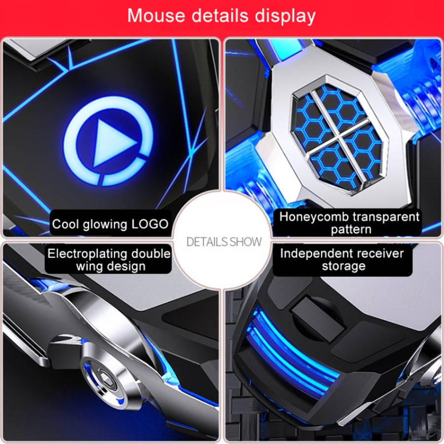 YINDIAO A7 2.4GHz 1600DPI 3-modes Adjustable 7-keys Rechargeable RGB Light Wireless Silent Gaming...