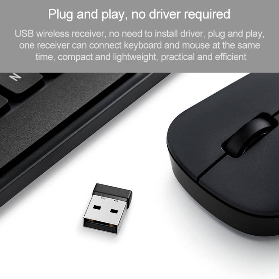 Original Xiaomi 2.4GHz Wireless Keyboard + Mouse Set for Notebook Desktop Laptop, Gen2