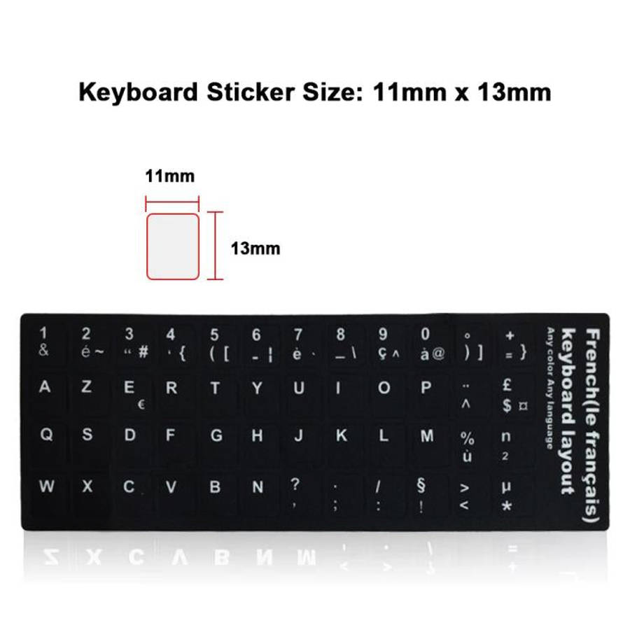 French Learning Keyboard Layout Sticker for Laptop / Desktop Computer Keyboard, French
