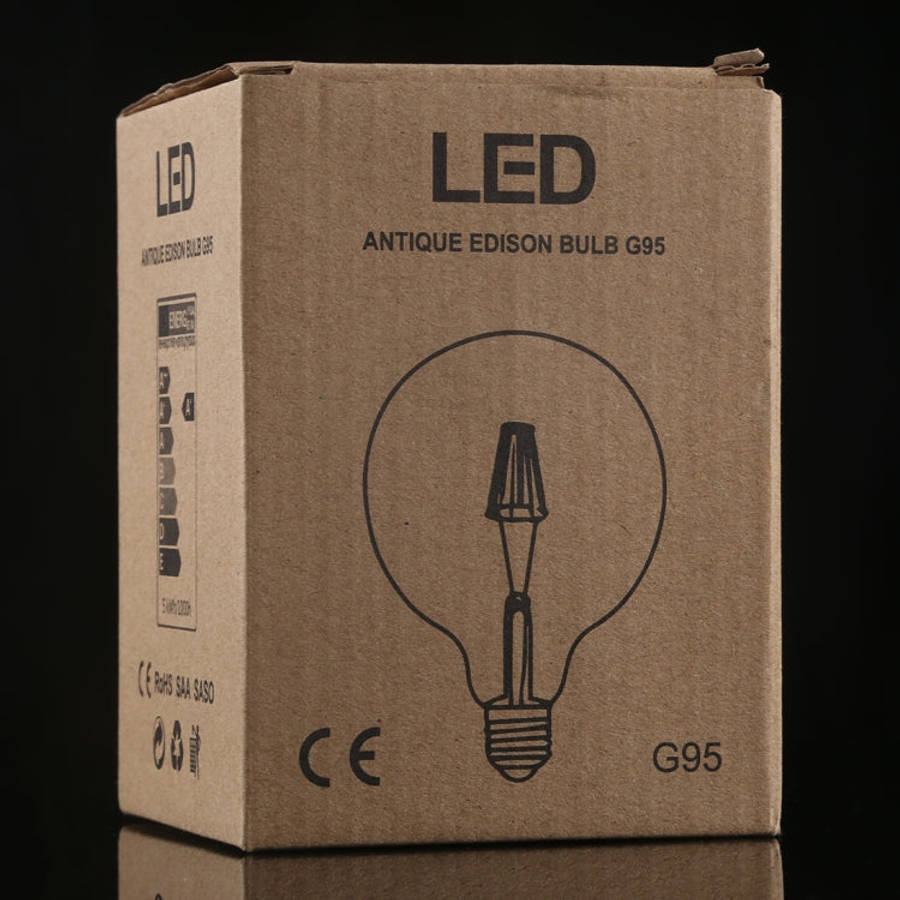 G95 E27 4W 4 LEDs 450 LM 3000K Retro Dimming LED Filament Light Bulb Energy Saving Light, AC 220V...