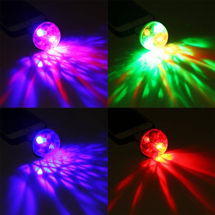 4W RGB USB LED Crystal Magic Ball Stage Light with 8 Pin Adapter, with 8 Pin Adapter