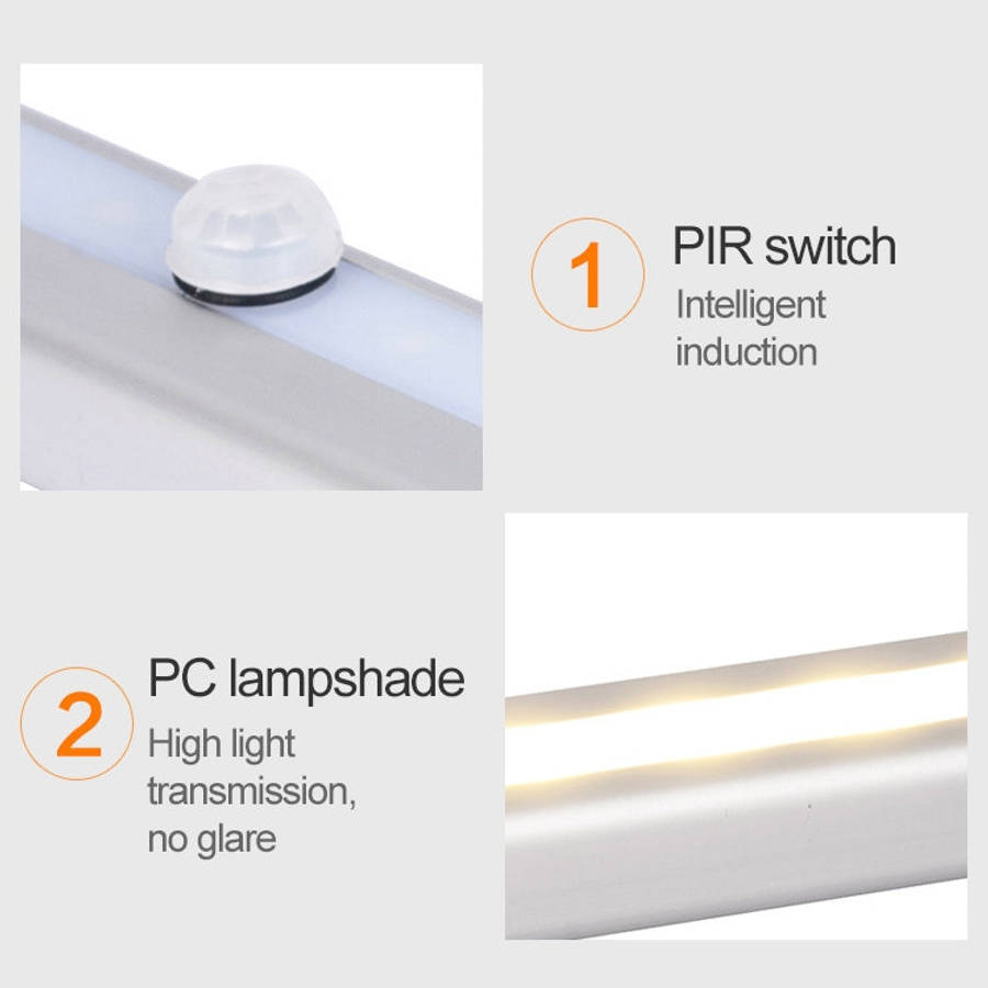 2.8W 20 LEDs Warm White Wide Screen Intelligent Human Body Sensor Light LED Corridor Cabinet Ligh...