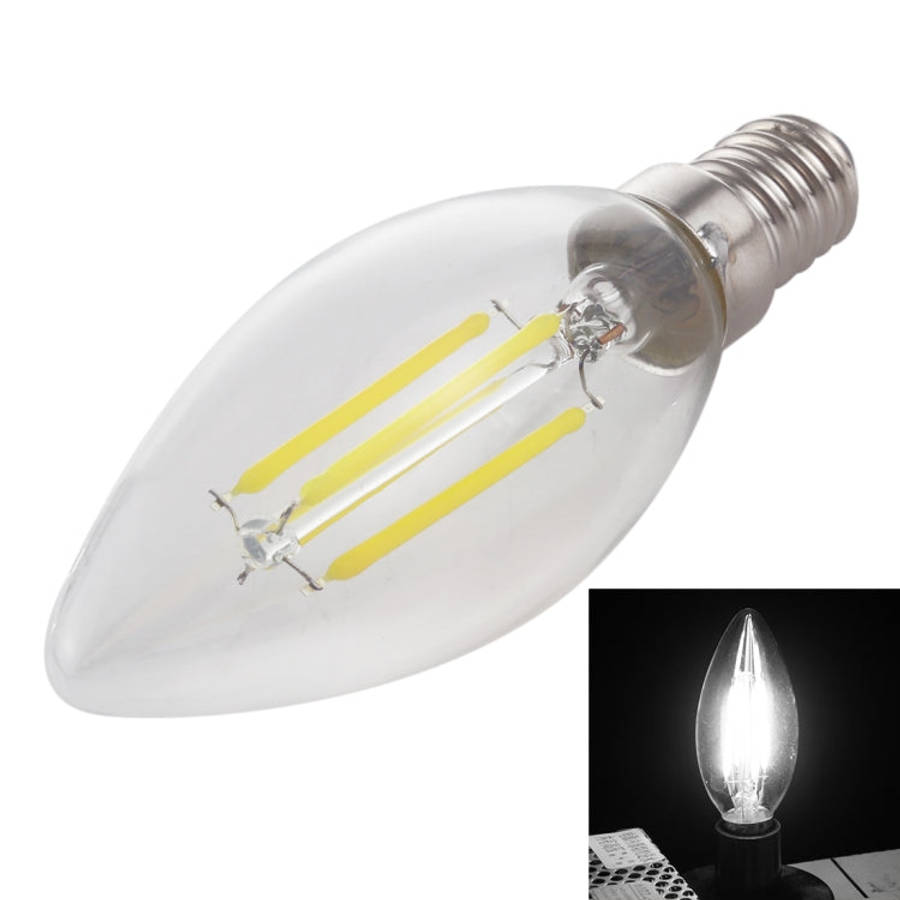 C35 E14 4W 4 LEDs 300 LM 3000K Dimmable Retro LED Filament Light Bulb Energy Saving Light, AC 220...