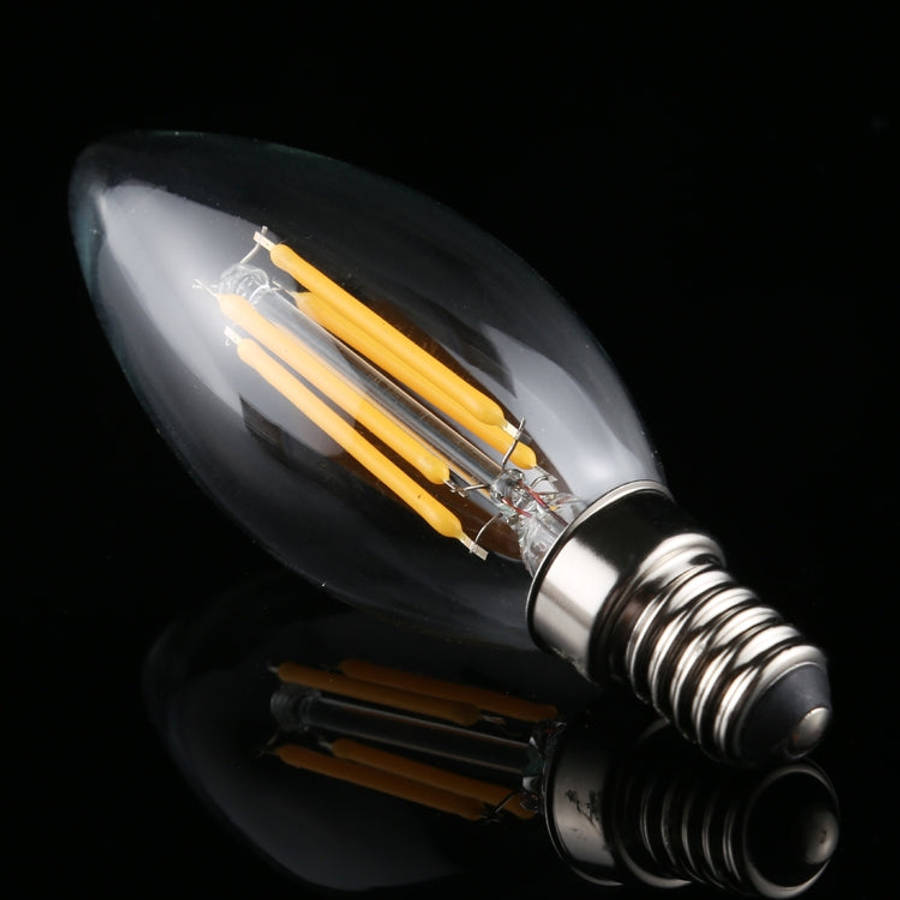 C35 E14 4W 4 LEDs 300 LM 3000K Dimmable Retro LED Filament Light Bulb Energy Saving Light, AC 220...
