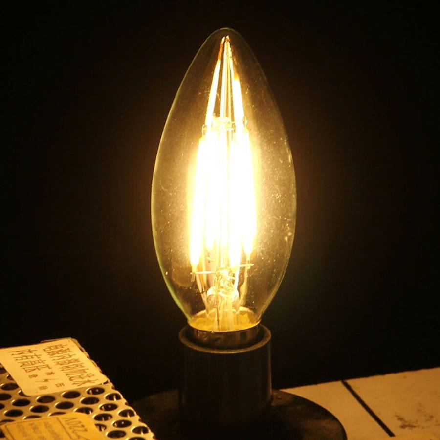 C35 E14 4W 4 LEDs 300 LM 3000K Dimmable Retro LED Filament Light Bulb Energy Saving Light, AC 220...