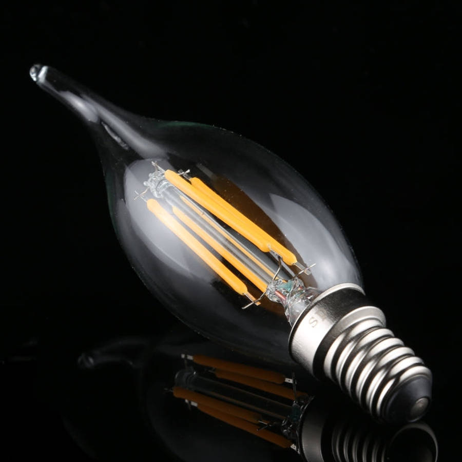 C35 E14 4W 4 LEDs 300 LM 3000K Dimmable Retro LED Filament Light Bulb Energy Saving Light, AC 220...