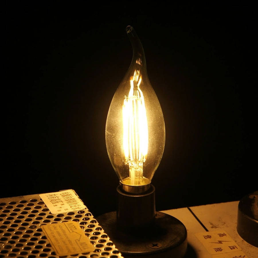 C35 E14 4W 4 LEDs 300 LM 3000K Dimmable Retro LED Filament Light Bulb Energy Saving Light, AC 220...