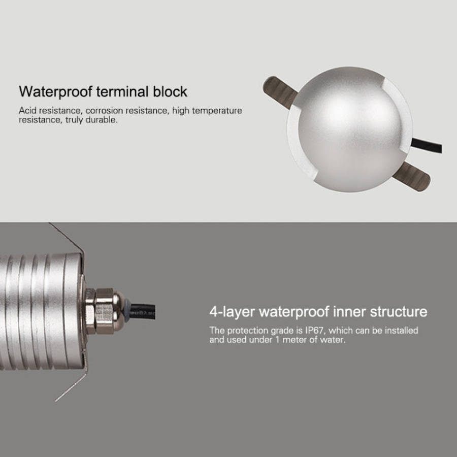 3W LED Embedded Polarized Buried Lamp IP67 Waterproof Turtle Shell Lamp Outdoor Garden Lawn Lamp,...