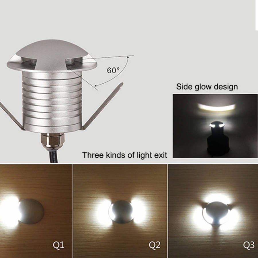 3W LED Embedded Polarized Buried Lamp IP67 Waterproof Turtle Shell Lamp Outdoor Garden Lawn Lamp,...