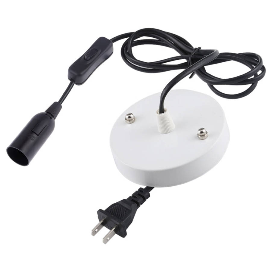 E14 Wire Cap Lamp Holder Chandelier Power Socket with Switch & Base & 1.5m Extension Cable, US Pl...