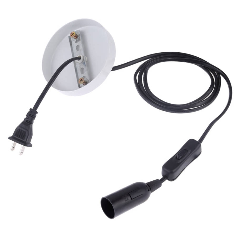 E14 Wire Cap Lamp Holder Chandelier Power Socket with Switch & Base & 1.5m Extension Cable, US Pl...