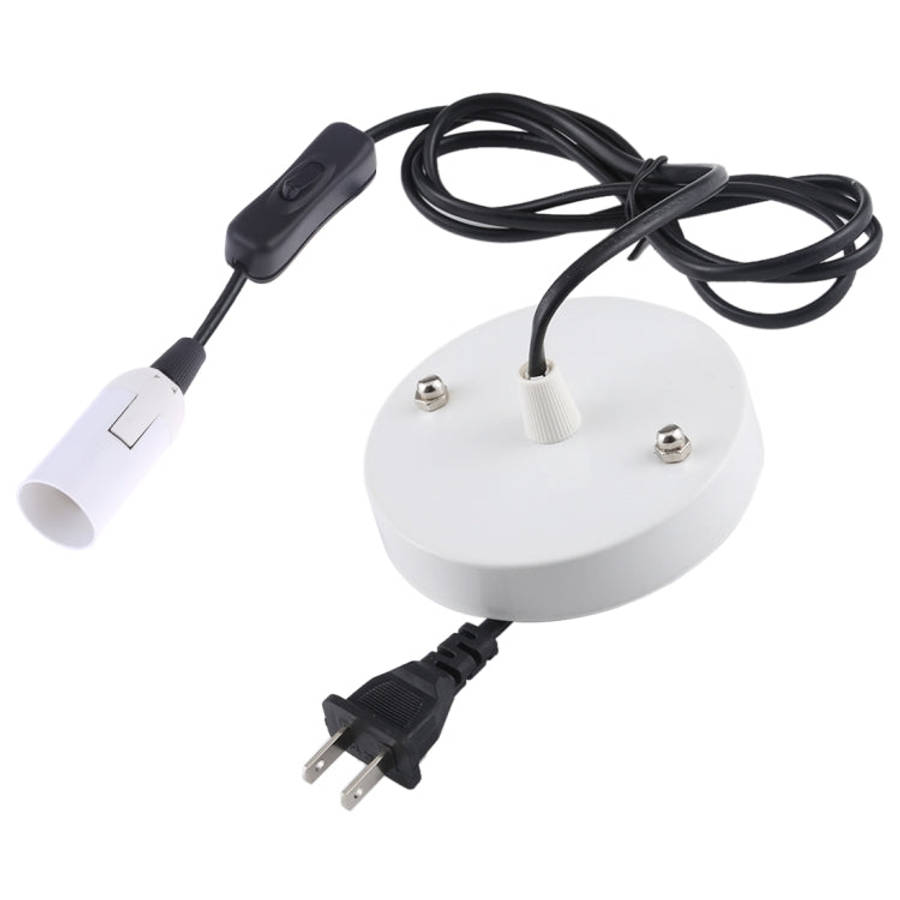 E14 Wire Cap Lamp Holder Chandelier Power Socket with Switch & Base & 1.5m Extension Cable, US Pl...