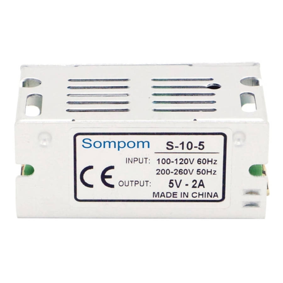 SOMPOM S-10-5 10W 5V 2A Switching Driver LED Light Strip Display Screen Lighting Monitor Power Su...