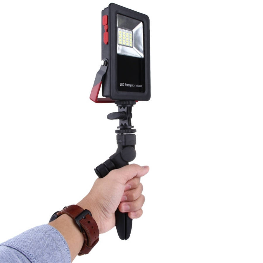 24 LEDs SMD5730 2400LM 6000-6500K Red and Blue Light Flashing Warning Lights Portable with Holder...