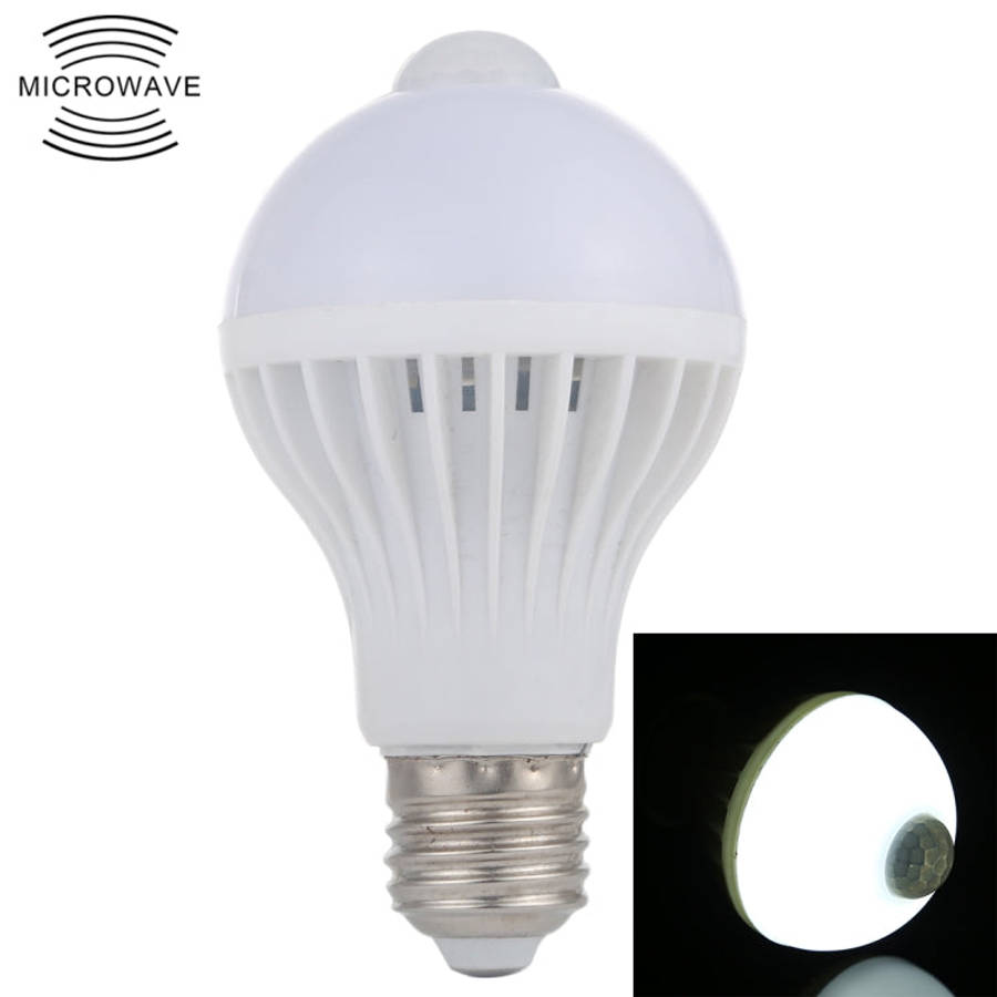 E27 7W 16 LEDs SMD 5730 450LM Infrared Motion Sensor LED Light Bulb, Sensor Distance: 4-6m, AC 22...