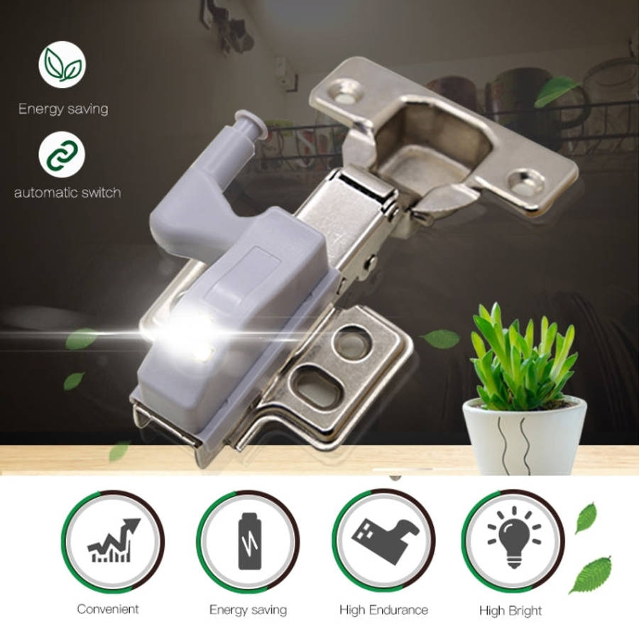 0.3W Universal Inner Hinge LED Sensor lamp Cupboard 3 LEDs Night light Auto ON/OFF Bulb, 1 PCS Wh...