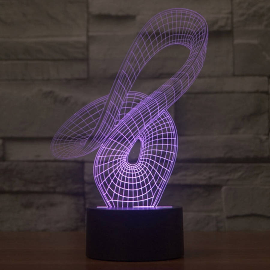 7 Color Discoloration Creative Visual Stereo Lamp Desk Lamp Night Light, 2869 Abstract Style