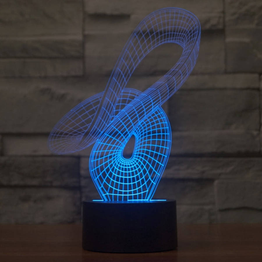 7 Color Discoloration Creative Visual Stereo Lamp Desk Lamp Night Light, 2869 Abstract Style
