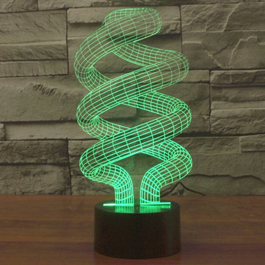 7 Color Discoloration Creative Visual Stereo Lamp Desk Lamp Night Light, Spiral Style