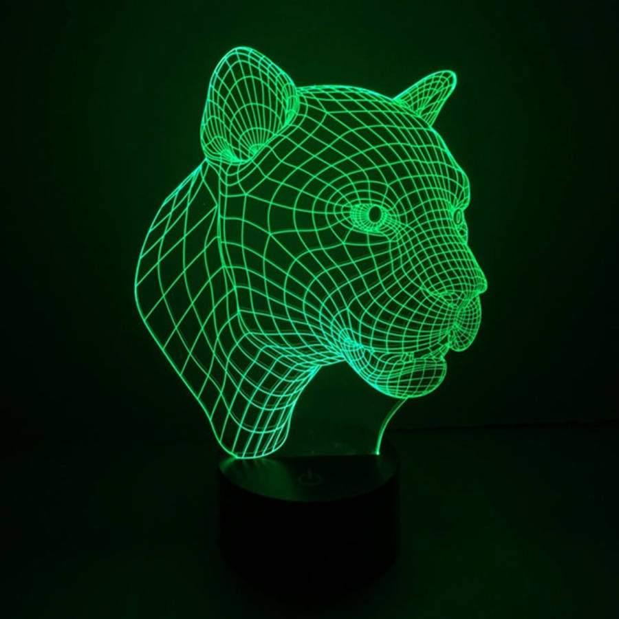 7 Color Discoloration Creative Visual Stereo Lamp Desk Lamp Night Light, Leopard Style