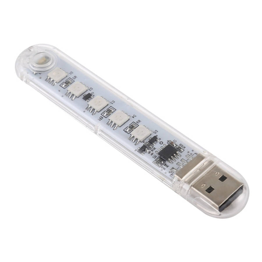 5V Colorful 5LEDs USB LED Light Portable Small Night Light with Switch