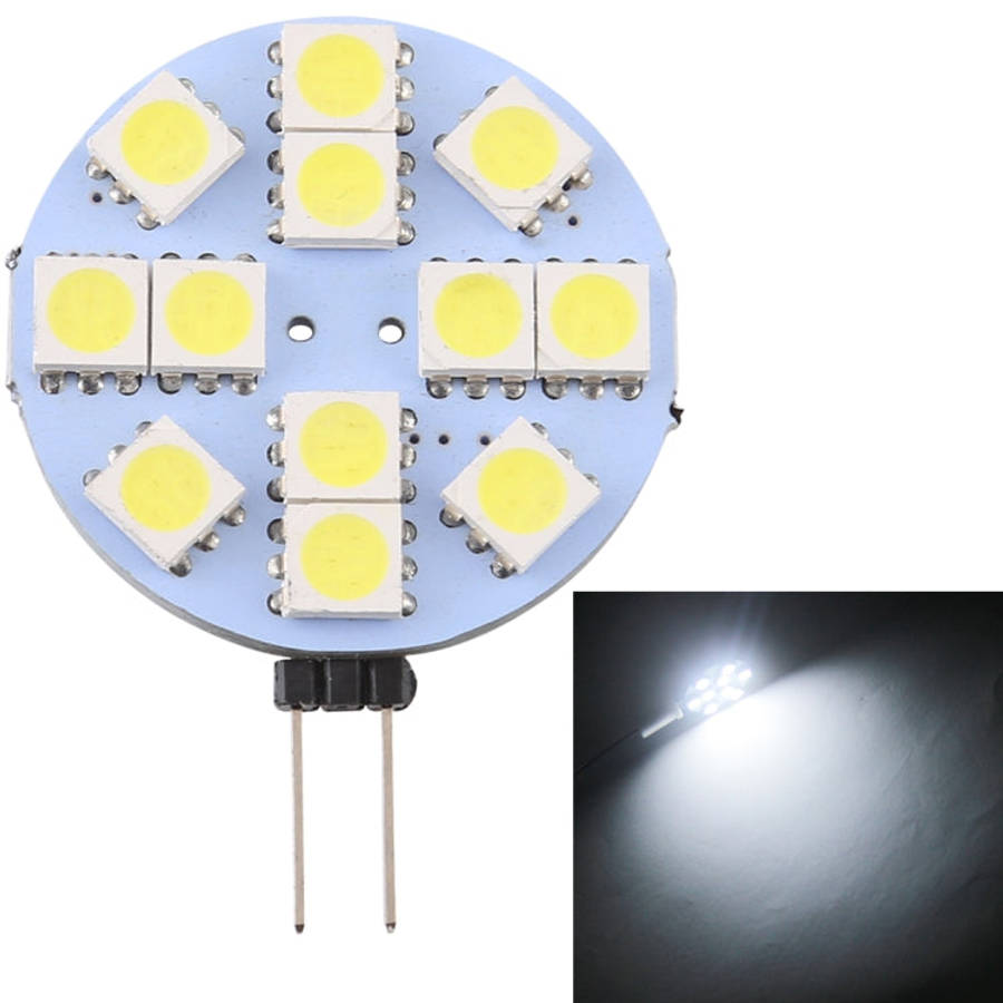 G4 12 LEDs SMD 5050 144LM 2800-3200K Stepless Dimming Energy Saving Light Pin Base Lamp Bulb, DC ...