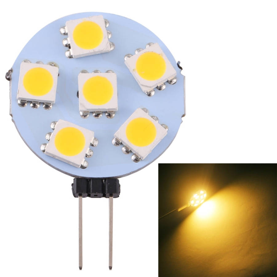 G4 6 LEDs SMD 5050 72LM 2800-3200K Stepless Dimming Energy Saving Light Pin Base Lamp Bulb, DC 12...