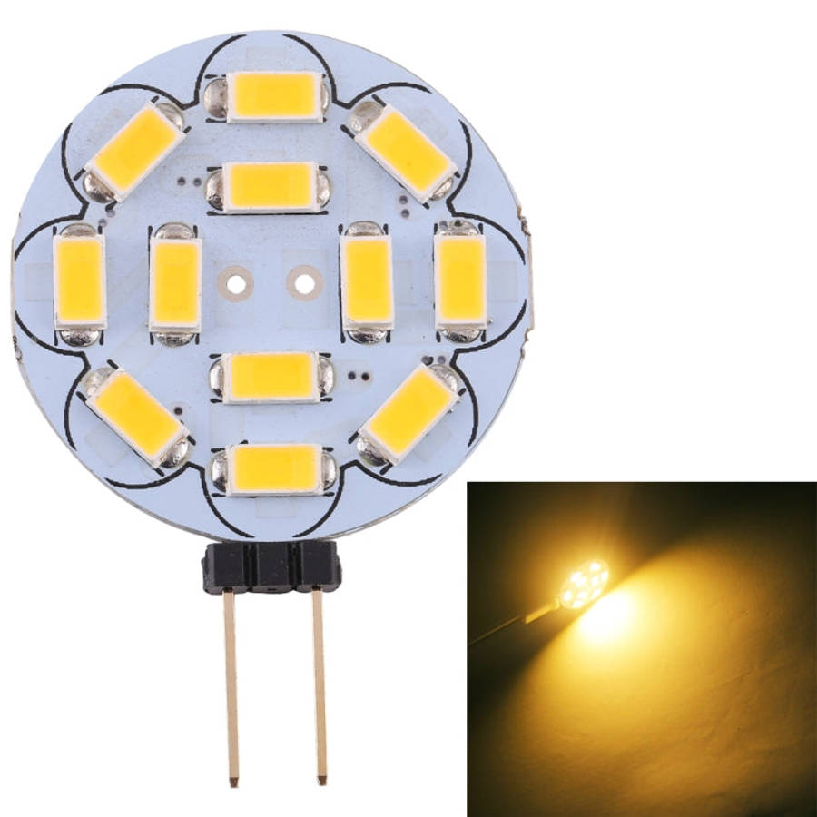 G4 12 LEDs SMD 5730 360LM 2800-3200K Round Shape Stepless Dimming Energy Saving Light Pin Base La...