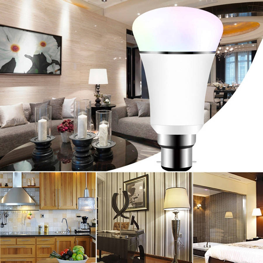 6000K LED Lamp Works with Alexa & Google Home, AC 85-265V