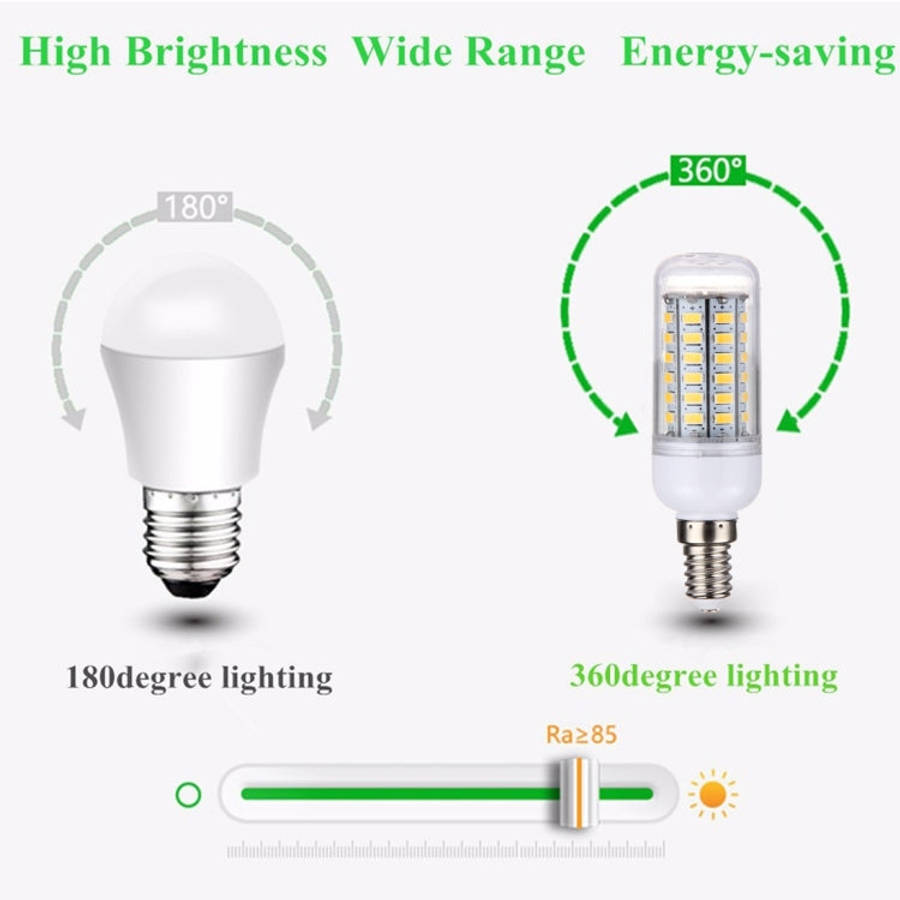 56 LEDs SMD 5730 Bulb, AC 220V, 5W 220V Warm White