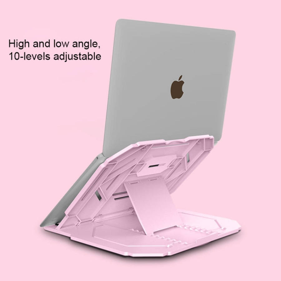T3 Multi-function Hollow Design Cooling Bracket with 10-Level Adjustable Angle for Notebook,  Mac...