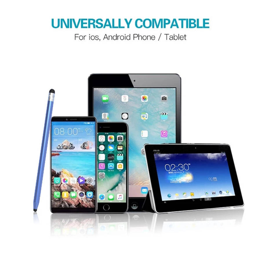 Universal Two-end Rubber Nibs Capacitive Stylus Pen with Magnetic Cap