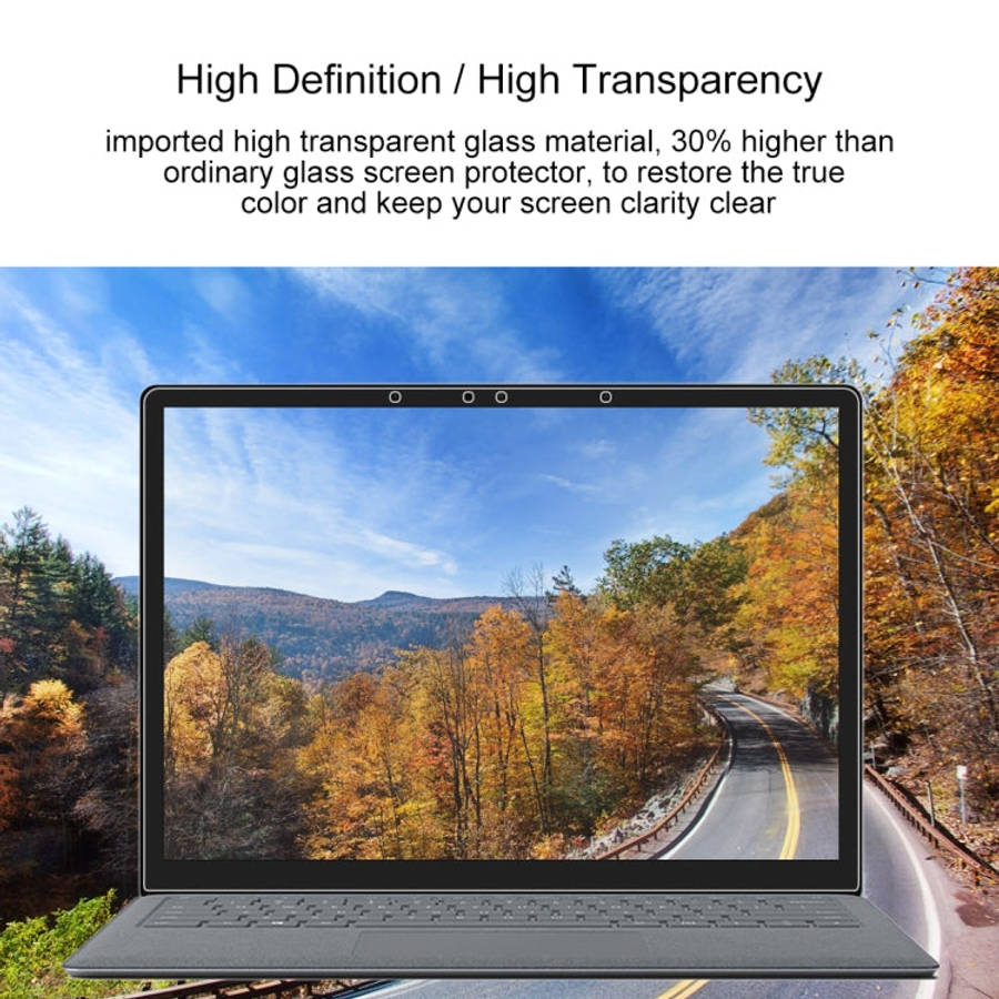0.4mm 9H Surface Hardness Full Screen Tempered Glass Film for Microsoft Surface Laptop 13.5 inch,...