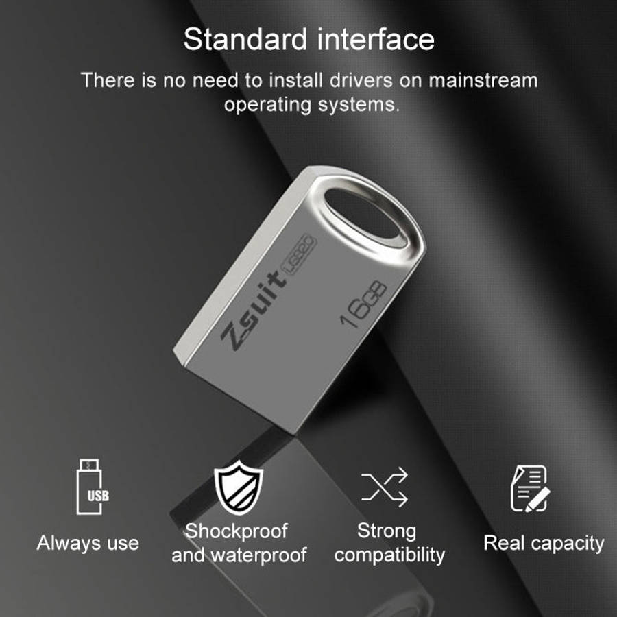 Zsuit 64GB USB 2.0 Mini Metal Ring Shape USB Flash Disk, 64GB USB 2.0